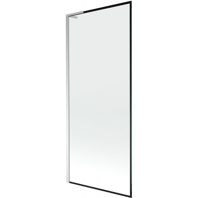 Mexen Next L parawan nawannowy 1-skrzydłowy 80 x 150 cm, czarna ramka, chrom - 895-080-000-03-70-01