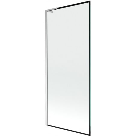 Mexen Next L parawan nawannowy 1-skrzydłowy 80 x 150 cm, czarna ramka, chrom - 895-080-000-03-70-01