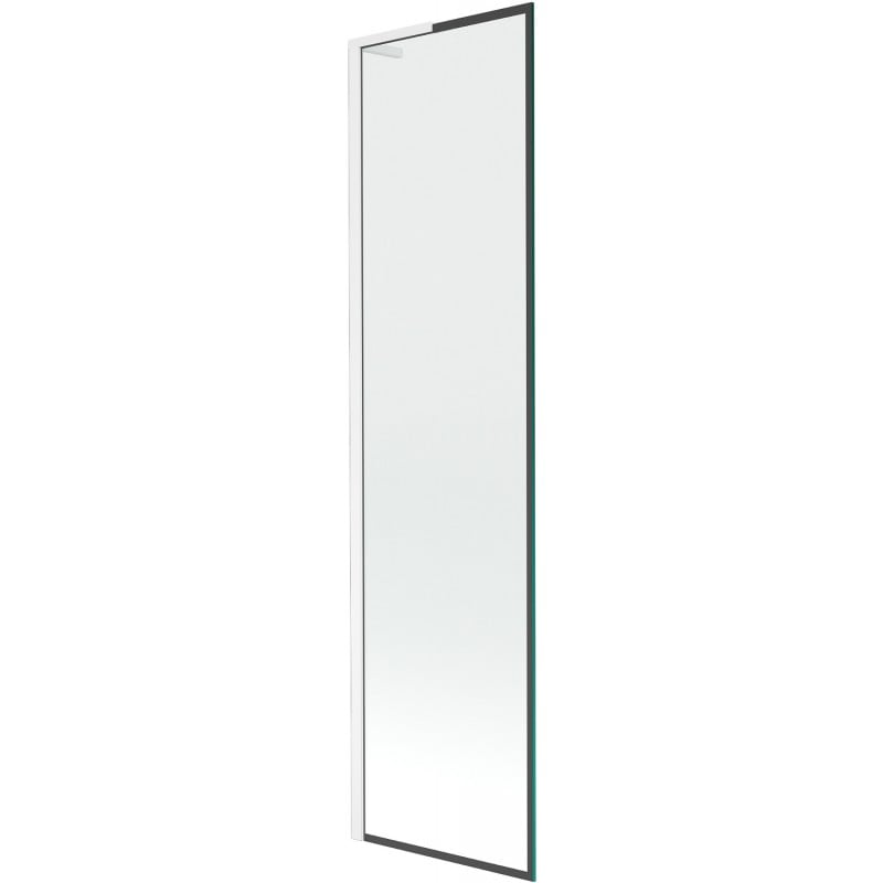 Mexen Next L parawan nawannowy 1-skrzydłowy 50 x 150 cm, czarna ramka, biały - 895-050-000-03-70-20