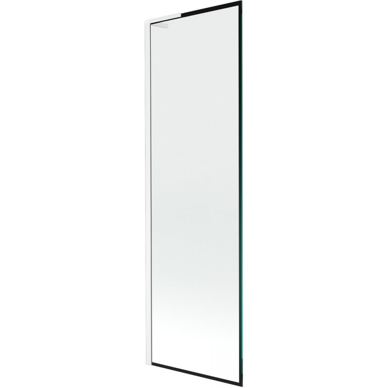 Mexen Next L parawan nawannowy 1-skrzydłowy 60 x 150 cm, czarna ramka, biały - 895-060-000-03-70-20