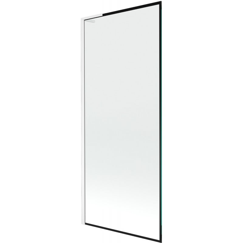Mexen Next L parawan nawannowy 1-skrzydłowy 80 x 150 cm, czarna ramka, biały - 895-080-000-03-70-20