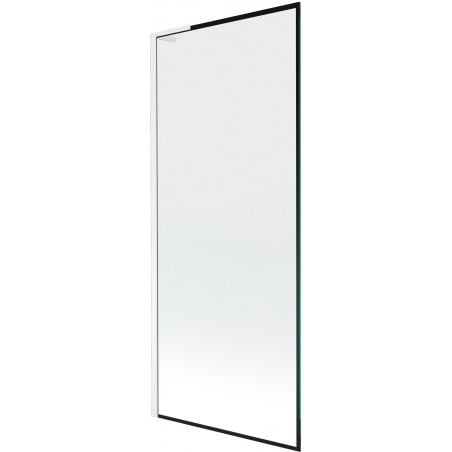 Mexen Next L parawan nawannowy 1-skrzydłowy 80 x 150 cm, czarna ramka, biały - 895-080-000-03-70-20