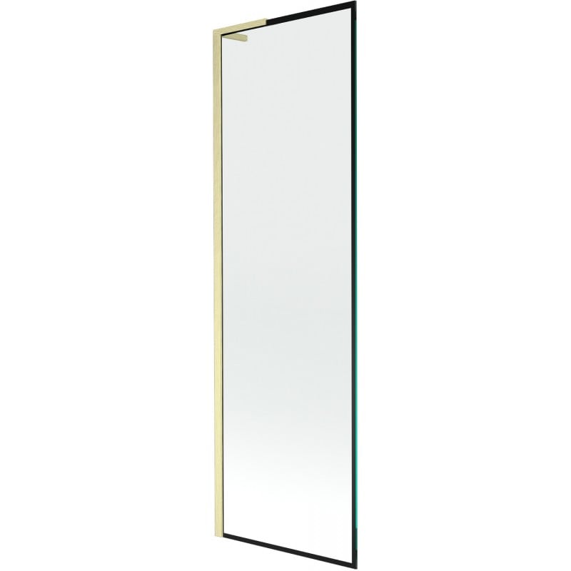 Mexen Next L parawan nawannowy 1-skrzydłowy 60 x 150 cm, czarna ramka, złoty szczotkowany - 895-060-000-03-70-55