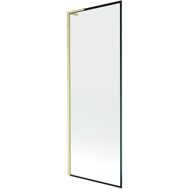 Mexen Next L parawan nawannowy 1-skrzydłowy 70 x 150 cm, czarna ramka, złoty szczotkowany - 895-070-000-03-70-55