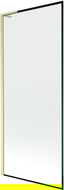 Mexen Next L parawan nawannowy 1-skrzydłowy 80 x 150 cm, czarna ramka, złoty szczotkowany - 895-080-000-03-70-55