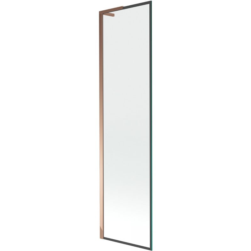 Mexen Next L parawan nawannowy 1-skrzydłowy 50 x 150 cm, czarna ramka, różowe złoto - 895-050-000-03-70-60