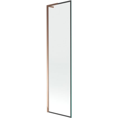 Mexen Next L parawan nawannowy 1-skrzydłowy 50 x 150 cm, czarna ramka, różowe złoto - 895-050-000-03-70-60
