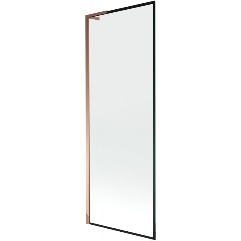 Mexen Next L parawan nawannowy 1-skrzydłowy 70 x 150 cm, czarna ramka, różowe złoto - 895-070-000-03-70-60