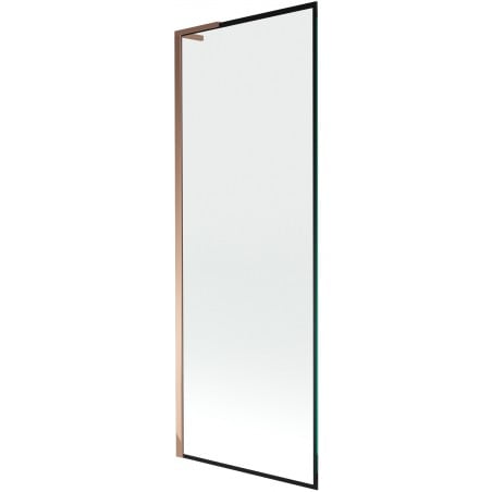Mexen Next L parawan nawannowy 1-skrzydłowy 70 x 150 cm, czarna ramka, różowe złoto - 895-070-000-03-70-60