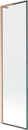 Mexen Next L parawan nawannowy 1-skrzydłowy 50 x 150 cm, czarna ramka,  miedź szczotkowana - 895-050-000-03-70-65