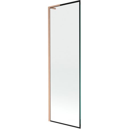 Mexen Next L parawan nawannowy 1-skrzydłowy 60 x 150 cm, czarna ramka,  miedź szczotkowana - 895-060-000-03-70-65