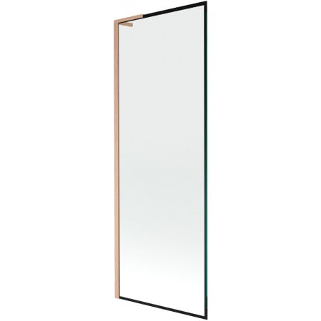 Mexen Next L parawan nawannowy 1-skrzydłowy 70 x 150 cm, czarna ramka,  miedź szczotkowana - 895-070-000-03-70-65