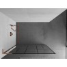 Mexen Kioto L ścianka prysznicowa Walk-in 110 x 200 cm, czarny wzór, miedź szczotkowana - 800-110-103-65-78