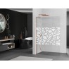Mexen Kioto L ścianka prysznicowa Walk-in 120 x 200 cm, biały wzór, miedź szczotkowana - 800-120-103-65-85