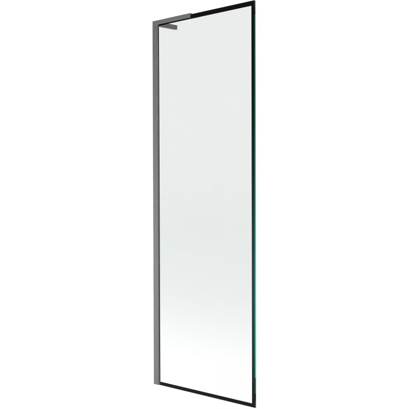 Mexen Next L parawan nawannowy 1-skrzydłowy 60 x 150 cm, czarna ramka,  gun gray szczotkowany - 895-060-000-03-70-66