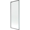 Mexen Next L parawan nawannowy 1-skrzydłowy 70 x 150 cm, czarna ramka,  gun gray szczotkowany - 895-070-000-03-70-66