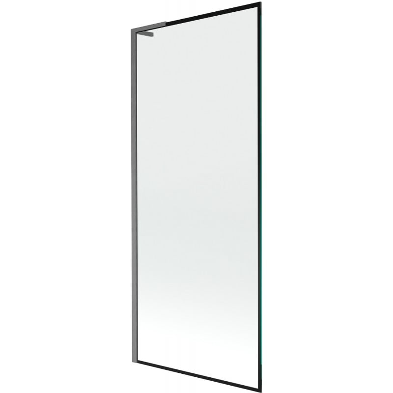 Mexen Next L parawan nawannowy 1-skrzydłowy 80 x 150 cm, czarna ramka,  gun gray szczotkowany - 895-080-000-03-70-66