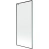 Mexen Next L parawan nawannowy 1-skrzydłowy 80 x 150 cm, czarna ramka,  gun gray szczotkowany - 895-080-000-03-70-66