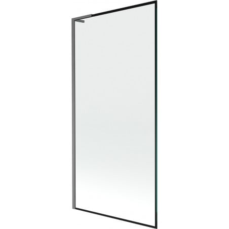 Mexen Next L parawan nawannowy 1-skrzydłowy 90 x 150 cm, czarna ramka,  gun gray szczotkowany - 895-090-000-03-70-66