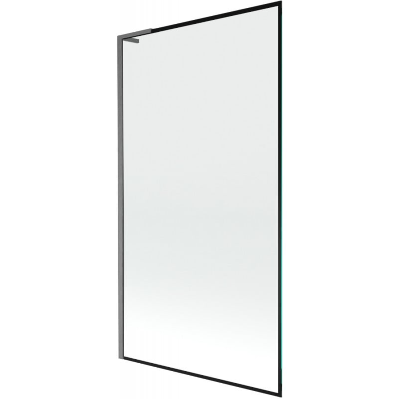 Mexen Next L parawan nawannowy 1-skrzydłowy 100 x 150 cm, czarna ramka,  gun gray szczotkowany - 895-100-000-03-70-66