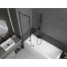 Mexen Next L parawan nawannowy 1-skrzydłowy 50 x 150 cm, czarna ramka, gun metal - 895-050-000-03-70-95