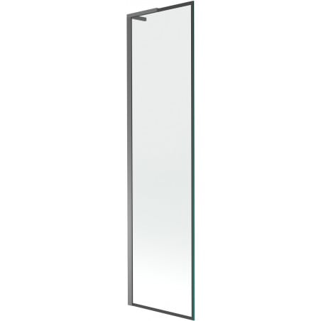 Mexen Next L parawan nawannowy 1-skrzydłowy 50 x 150 cm, czarna ramka, gun metal - 895-050-000-03-70-95