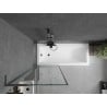 Mexen Next L parawan nawannowy 1-skrzydłowy 70 x 150 cm, czarna ramka, gun metal - 895-070-000-03-70-95