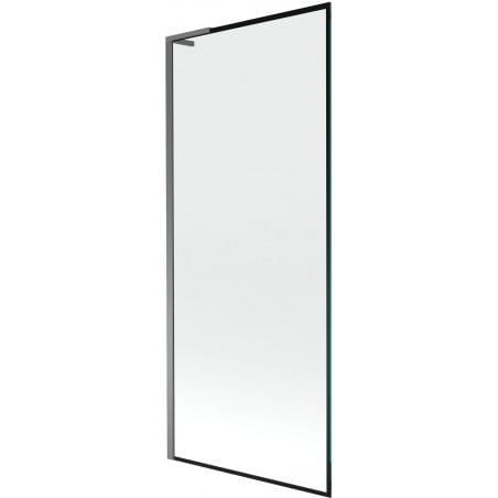 Mexen Next L parawan nawannowy 1-skrzydłowy 80 x 150 cm, czarna ramka, gun metal - 895-080-000-03-70-95