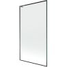 Mexen Next L parawan nawannowy 1-skrzydłowy 100 x 150 cm, czarna ramka, gun metal - 895-100-000-03-70-95