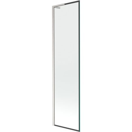 Mexen Next L parawan nawannowy 1-skrzydłowy 50 x 150 cm, czarna ramka, nikiel szczotkowany - 895-050-000-03-70-97