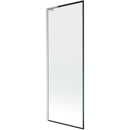 Mexen Next L parawan nawannowy 1-skrzydłowy 70 x 150 cm, czarna ramka, nikiel szczotkowany - 895-070-000-03-70-97