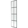 Mexen Next L parawan nawannowy 1-skrzydłowy 50 x 150 cm, czarna kratka, chrom - 895-050-000-03-77-01