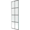 Mexen Next L parawan nawannowy 1-skrzydłowy 60 x 150 cm, czarna kratka, chrom - 895-060-000-03-77-01