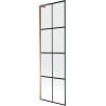 Mexen Next L parawan nawannowy 1-skrzydłowy 60 x 150 cm, czarna kratka, różowe złoto - 895-060-000-03-77-60
