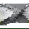 Mexen Mia wanna wolnostojąca narożna lewa 170 x 80 cm, biała, przelew gun metal - 52691708000L-95