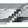 Mexen Mia wanna wolnostojąca narożna lewa 170 x 80 cm, biała, przelew nikiel szczotkowany - 52691708000L-97