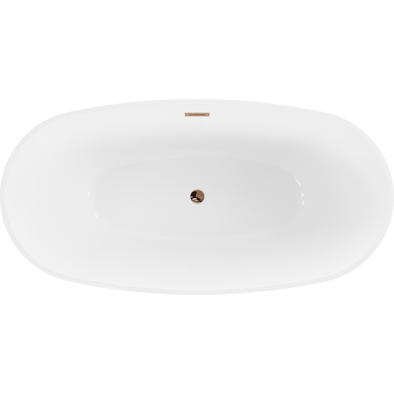 Mexen Eris wanna wolnostojąca 170 x 80 cm, biała, przelew różowe złoto - 53441708000-60