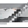 Mexen Mia wanna wolnostojąca narożna lewa 180 x 80 cm, biała, przelew miedź szczotkowana - 52691808000L-65