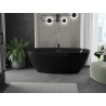 Mexen Eris wanna wolnostojąca 170 x 80 cm, czarna, przelew chrom - 53441708070-01