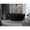 Mexen Eris wanna wolnostojąca 170 x 80 cm, czarna, przelew gun metal - 53441708070-95
