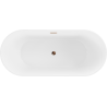 Mexen Flavia wanna wolnostojąca 160 x 75 cm, biała, przelew różowe złoto - 54031608000-60