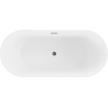 Mexen Flavia wanna wolnostojąca 160 x 75 cm, biała, przelew gun metal - 54031608000-95