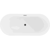 Mexen Flavia wanna wolnostojąca 170 x 75 cm, biała/czarna, przelew czarny - 54031708075-70