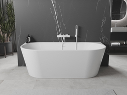 Mexen Oval wanna wolnostojąca przyścienna 180 x 80 cm, biała, przelew biały - 52671808000-20