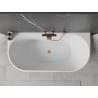 Mexen Oval wanna wolnostojąca przyścienna 180 x 80 cm, biała, przelew miedź szczotkowana - 52671808000-65