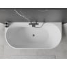 Mexen Oval wanna wolnostojąca przyścienna 170 x 80 cm, biała, przelew gun metal - 52671708000-95