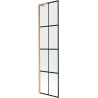 Mexen Next L parawan nawannowy 1-skrzydłowy 50 x 150 cm, czarna kratka,  miedź szczotkowana - 895-050-000-03-77-65