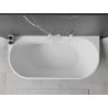 Mexen Oval wanna wolnostojąca przyścienna 170 x 80 cm, biała/czarna, przelew biały - 52671708075-20
