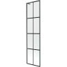 Mexen Next L parawan nawannowy 1-skrzydłowy 50 x 150 cm, czarna kratka,  gun gray szczotkowany - 895-050-000-03-77-66