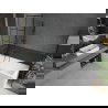Mexen Next L parawan nawannowy 1-skrzydłowy 60 x 150 cm, czarna kratka,  gun gray szczotkowany - 895-060-000-03-77-66